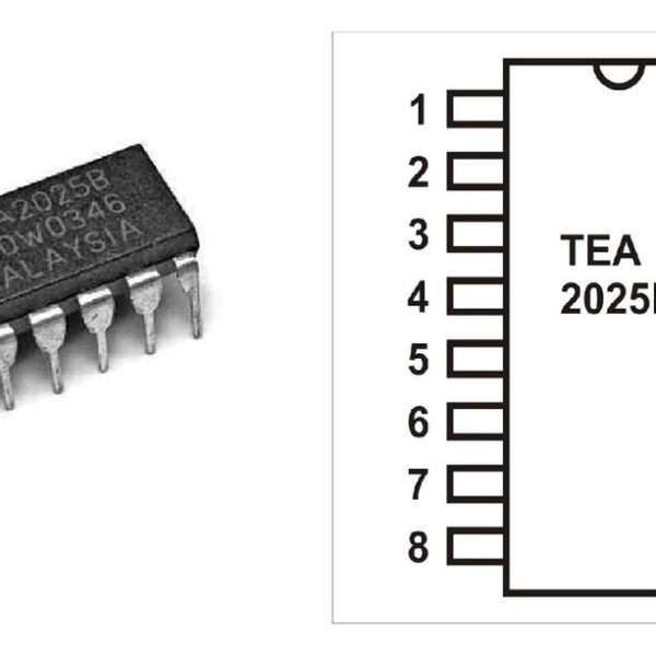 2 X Tea2025 Tea2025b Stereo Audio Amplifier Dip-16 2025b