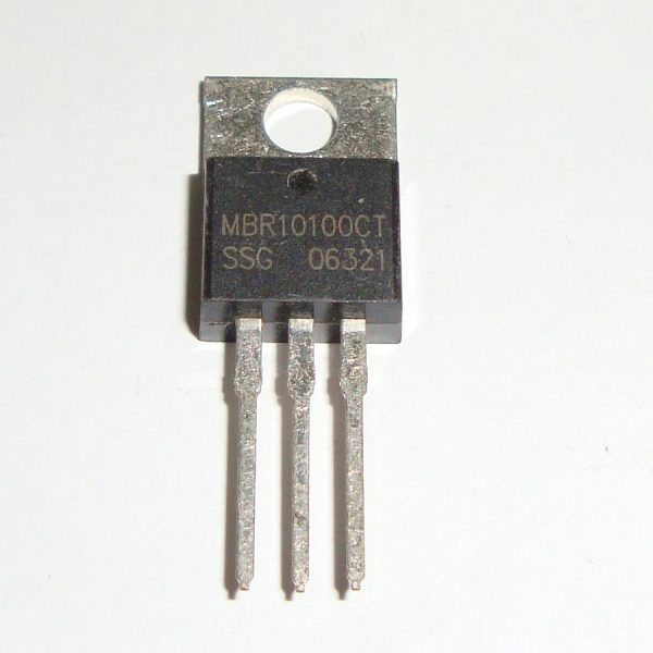 Mbr10100ct Diodo Mbr10100 10a, 100v, To-220ab, 3-pines
