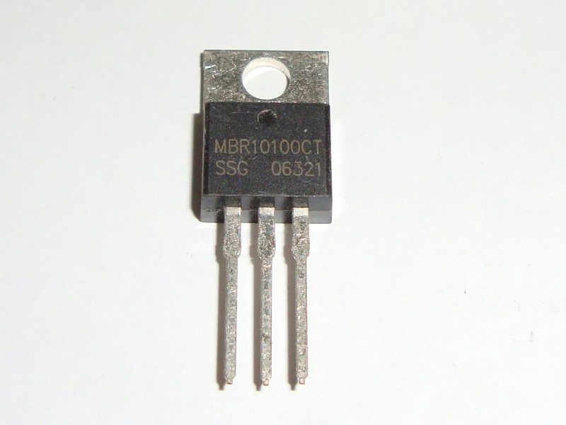 Mbr10100ct Diodo Mbr10100 10a, 100v, To-220ab, 3-pines