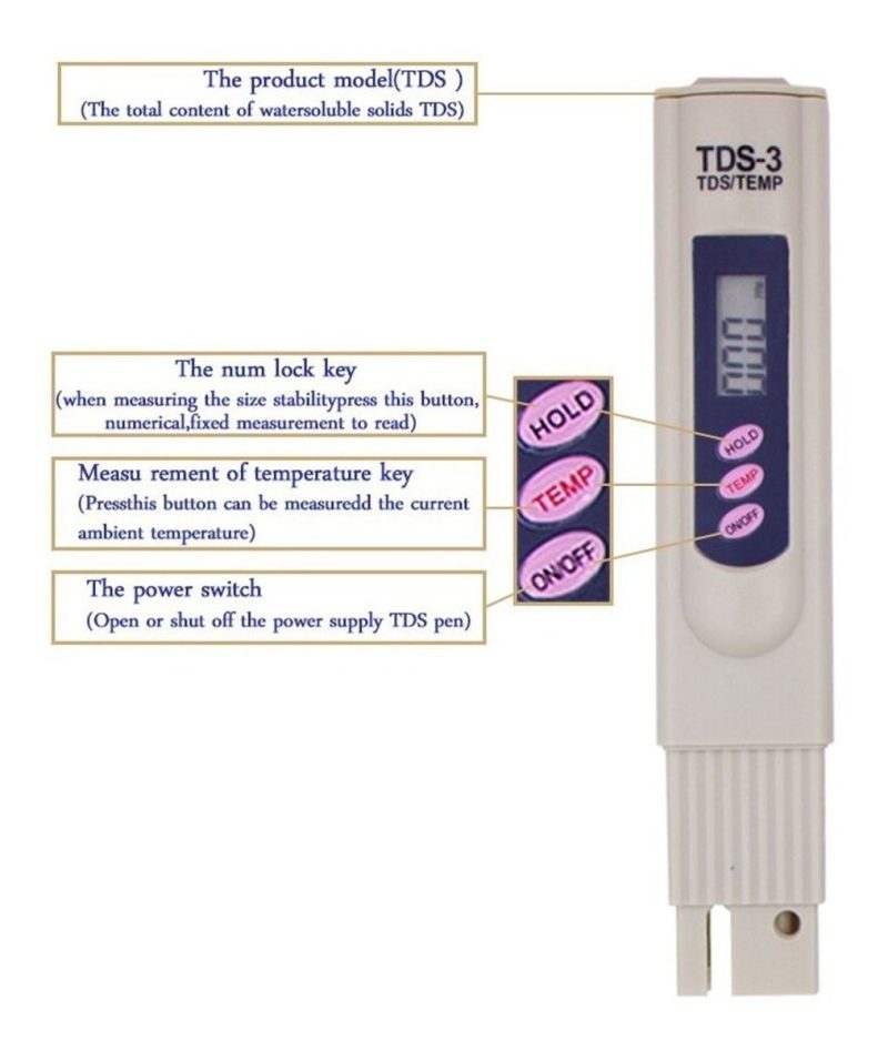 2 X Tds-3 Meter Temp Ppm Digital Lcd Tester Calidad Del Agua - Image 4