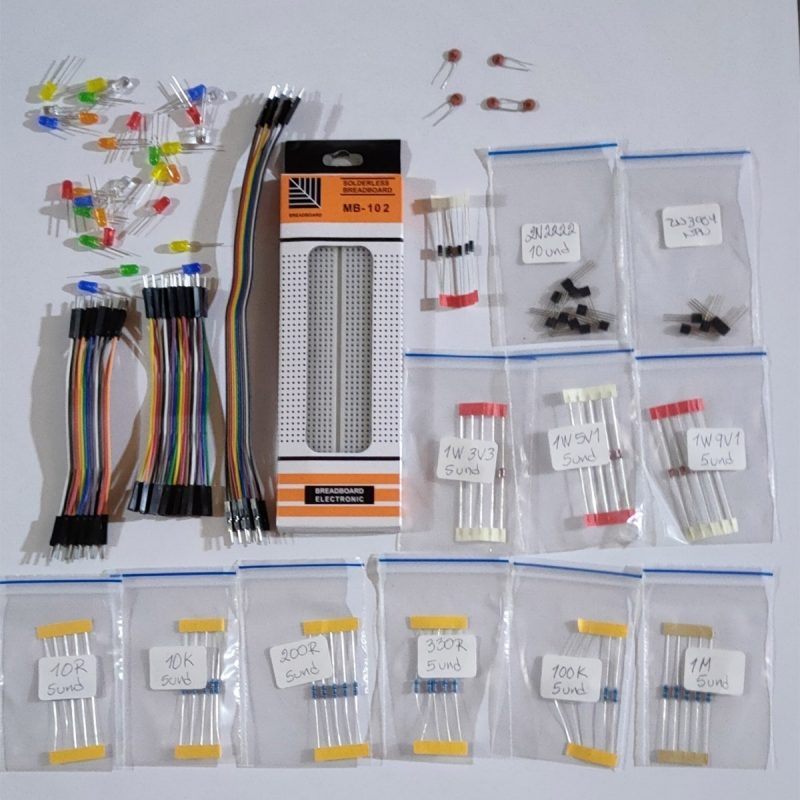 Kit Electronico Protoboard Grande + 140 Piezas Para Arduino