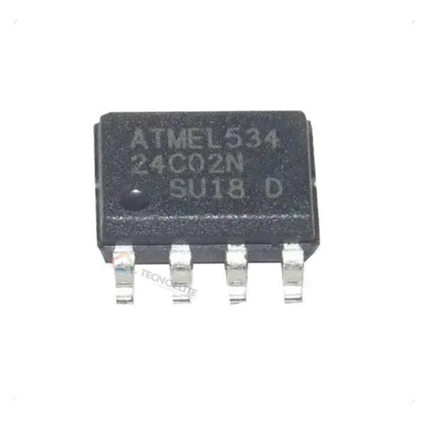24c02n 24c02 Memoria Atmel Eeprom 2.7-5v I2c Smd/smt Soic-8