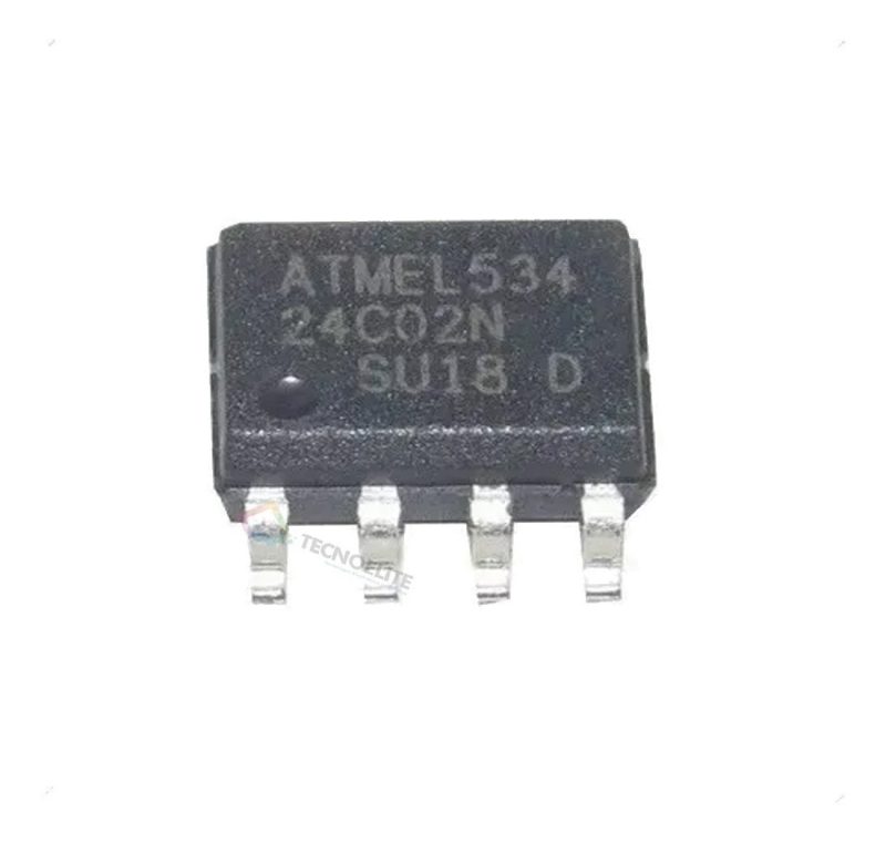 24c02n 24c02 Memoria Atmel Eeprom 2.7-5v I2c Smd/smt Soic-8