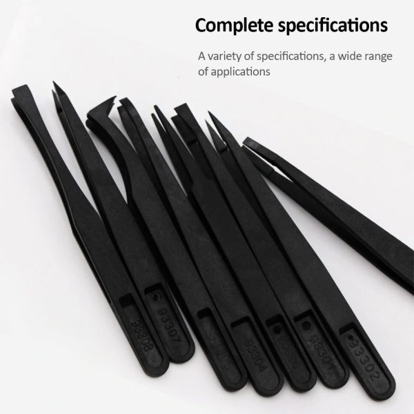 8 Pinzas Plásticas Resistente Al Calor Tweezers Antiestático