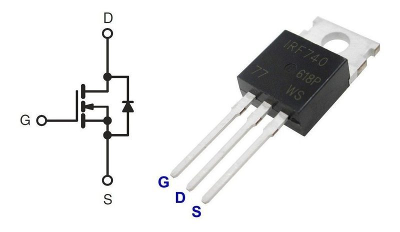 Irf740 Irf 740 Mosfet N 400v 10a To220 - Image 2