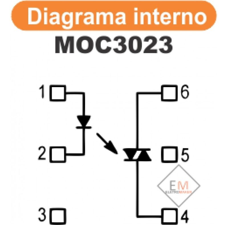 Optoacoplador De Salida Triac Semiconductor Moc3023 Dip-6 - Image 3