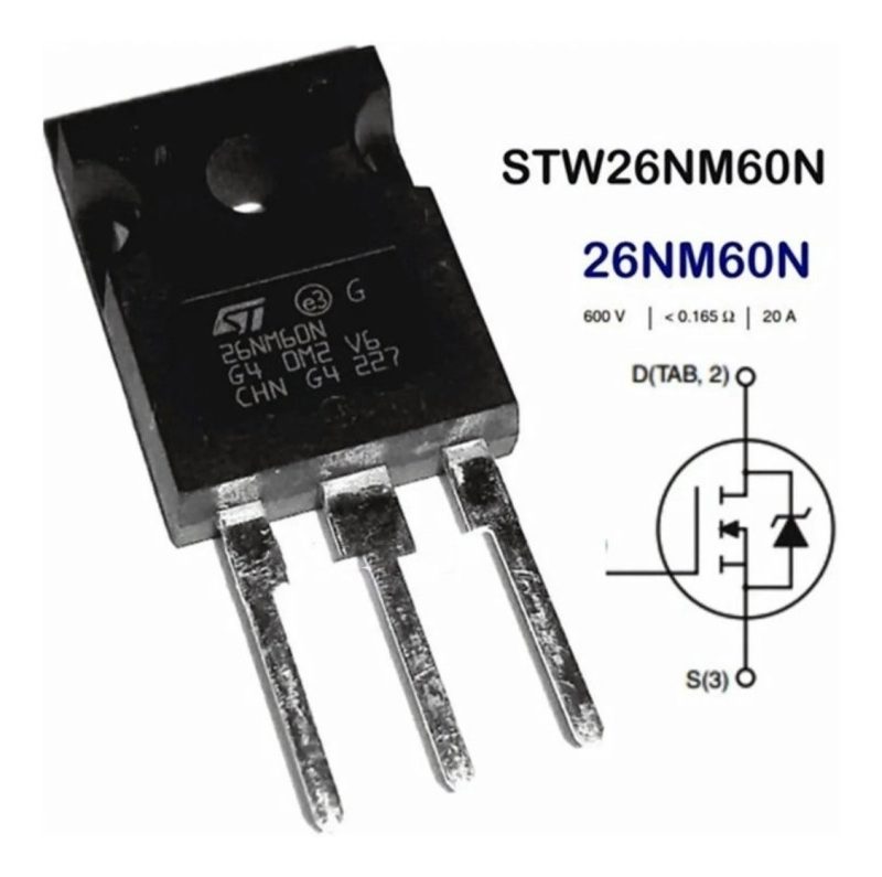 W26nm60 Transistor Stw26nm60n W26nm60n 600v 20a To-247 - Image 2