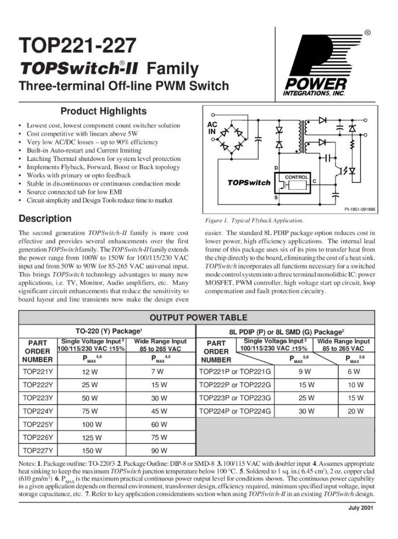 Top223yn Top223y Top223 Power Integration Circuito Integrado - Image 2