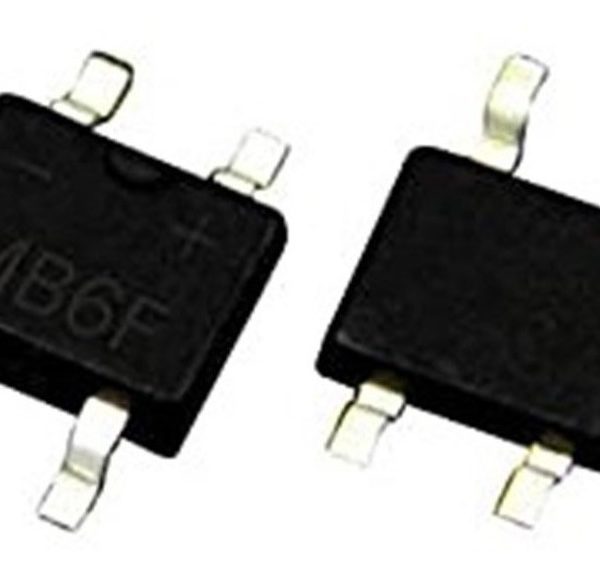 2 X Mb6f Puente Rectificador Mb6f 600v 0.8a Sop-4 Smd