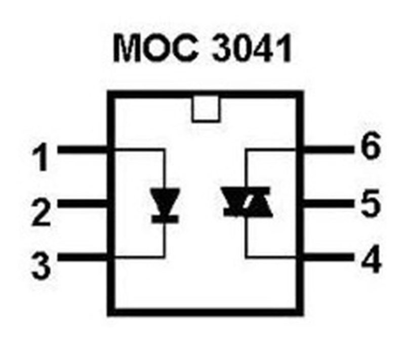5 X Moc3041 Optoacoplador Zero-cross.triac Driver 400v/15ma - Image 2