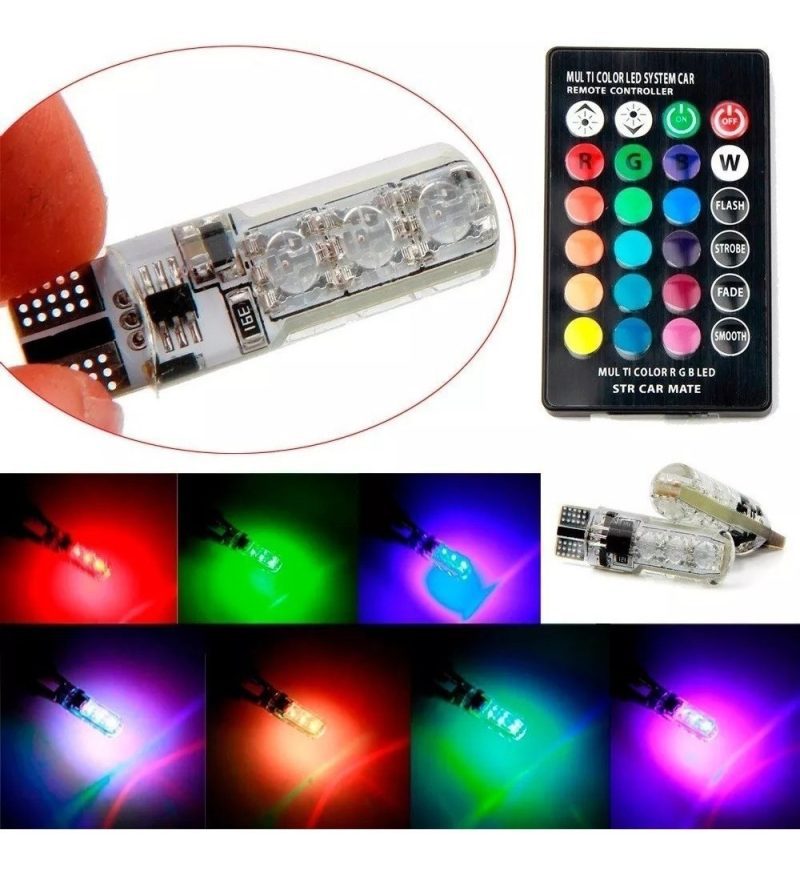 Led Posicion T10 W5w Multicolor Rgb C/control Remoto - Image 5