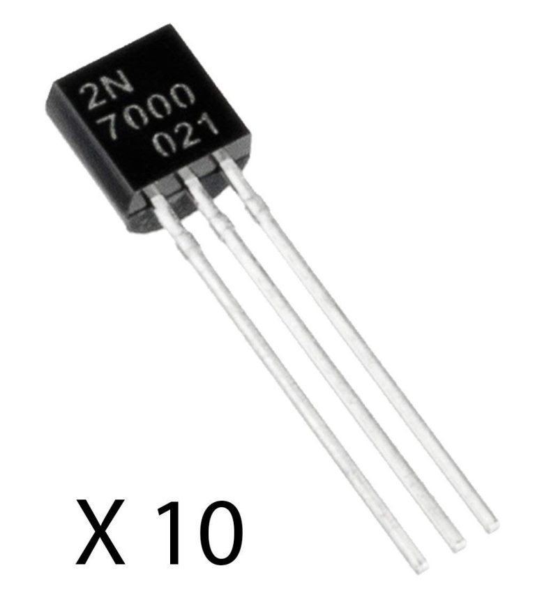 10 X 2n7000 2n 7000 Transistor Mosfet N Field 60v