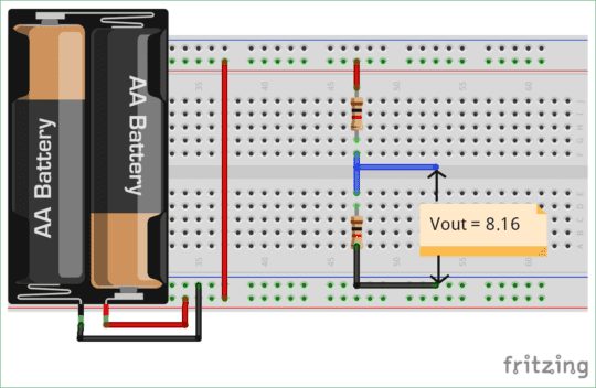 voltaje divisor baterias 540x352 - Los Divisores de Voltaje, sus Ejemplos y Usos