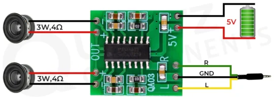 PAM8403 circuit diagram 540x196 - Módulo Mini Amplificador Digital PAM8403 Usos y Ventajas