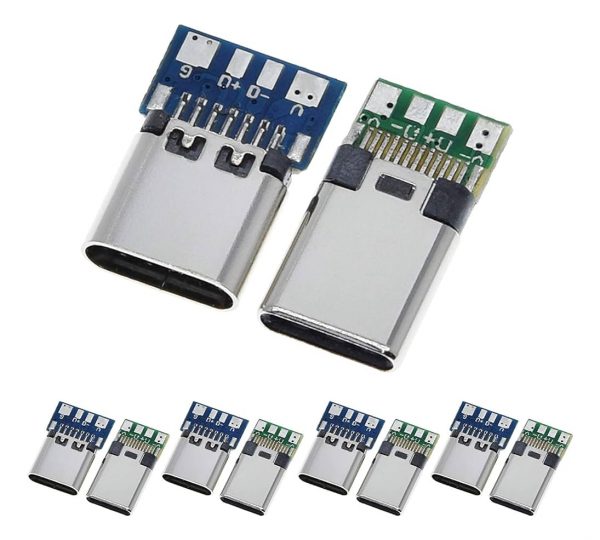 Conector Usb Tipo C Hembra Y Macho Pcb Proyectos Diy