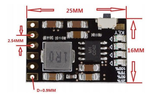 2 Pack X Modulo Mh-cd42 Para 18650 Carga/descarga Boost 2.1a