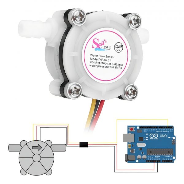 Caudalimetro Sensor Flujo 0.3 A 6l/min Yf-s401 Arduino Esp32