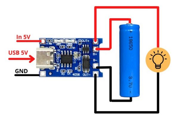 2 Pack Módulos Tp4056 Carga Batería Litio Y Protección Usb-c