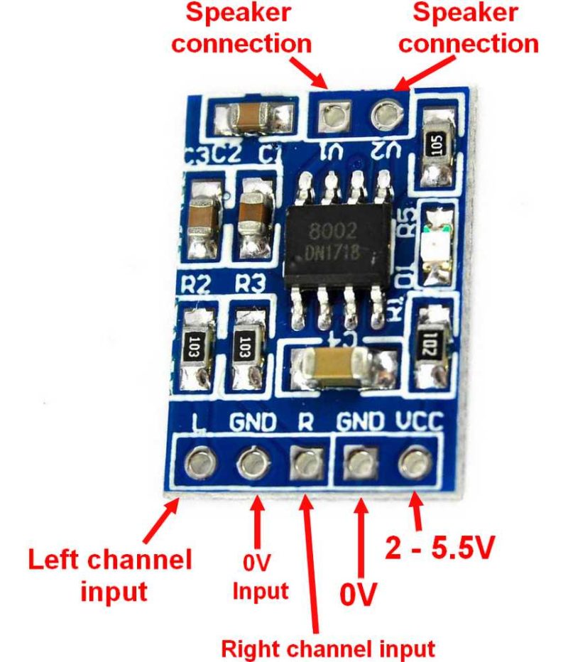 5 X Modulo Amplificador De Audio Hxj8002 3w Mono 5v Pam8403 - Image 2