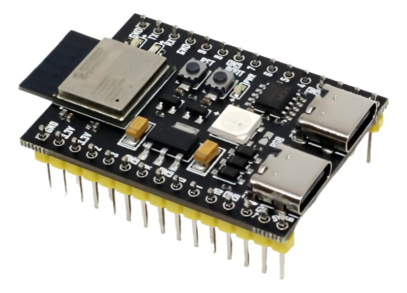 Tarjeta De Desarrollo Esp32 C3 Wifi Ble 5 Usb C Dual Y Rgb