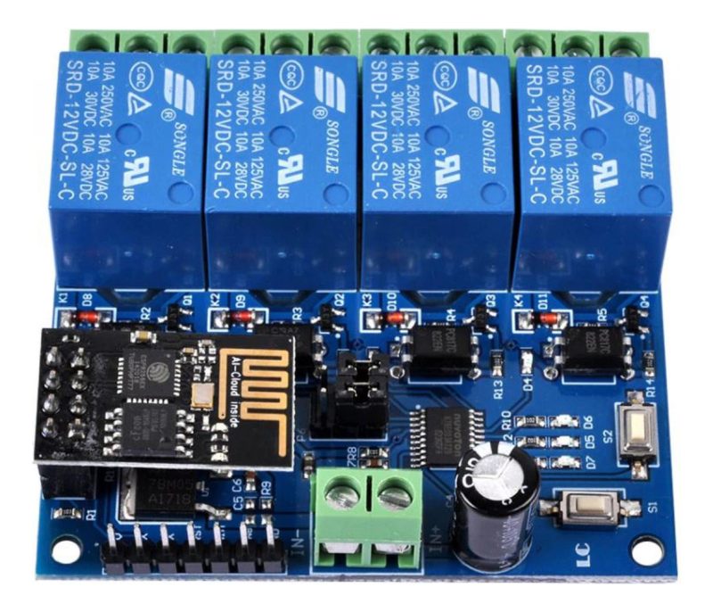 Modulo Relay Rele 4 Canales Esp8266 Proyectos Domotica App
