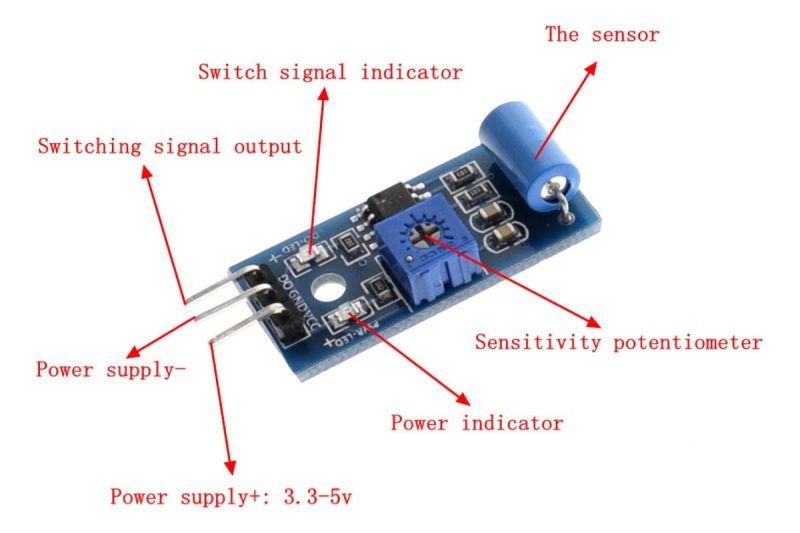 2x Modulo Sensor De VibraciÃ³n Normal Cerrado Sw420 Capacitor - Image 6