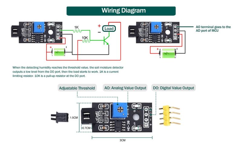 Sensor Humedad Suelo Arduino Higrometro Tierra Anticorrosivo - Image 6