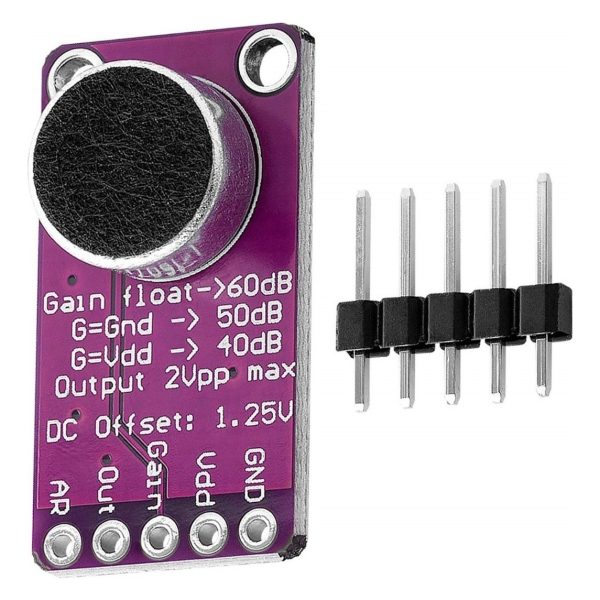 Modulo Micrófono Con Amplificador Max9814 Ganancia Ajustable