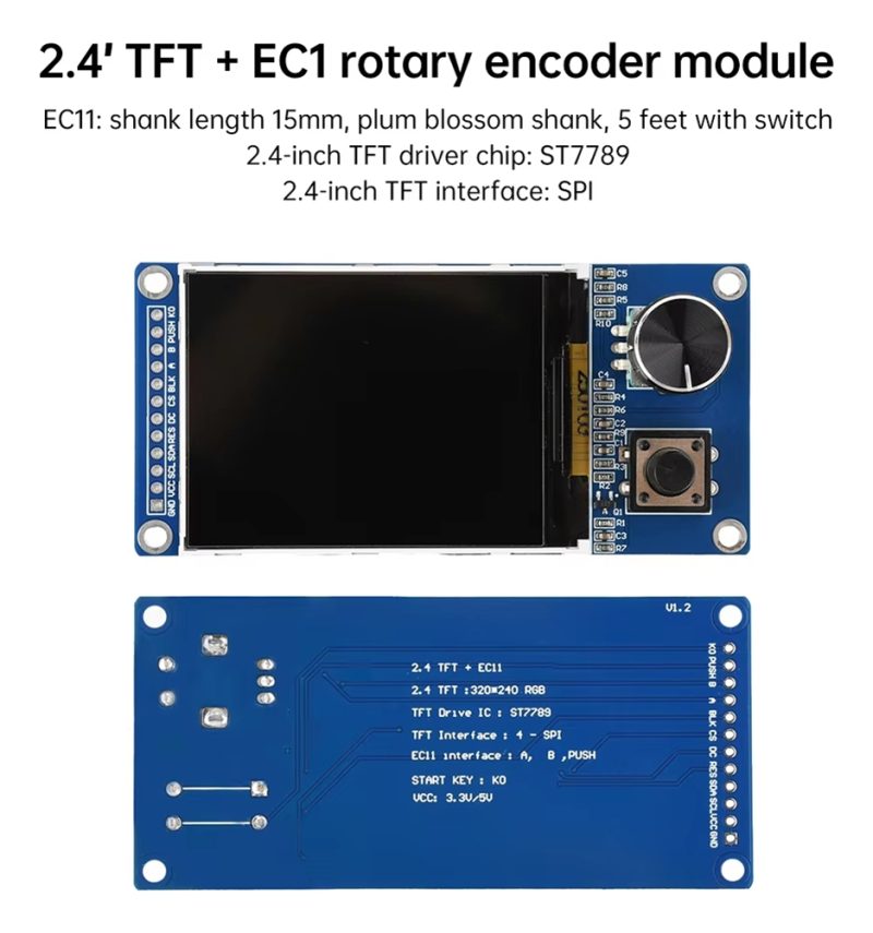 MÃ³dulo Pantalla Oled 2.4 Aitrip Con Codificador Ec11 - Image 3