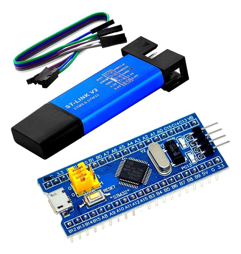 Bluepill Stm32f103c8t6 Soldada Chip 100% Original+ Stlink V2