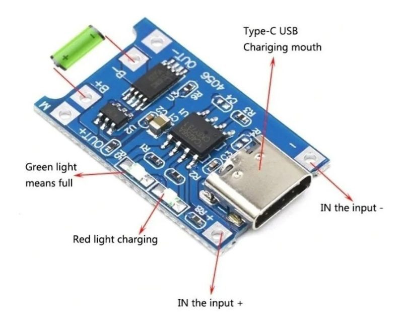 3x MÃ³dulos Tp4056 Carga BaterÃ­a Litio Con ProtecciÃ³n Usb-c - Image 2