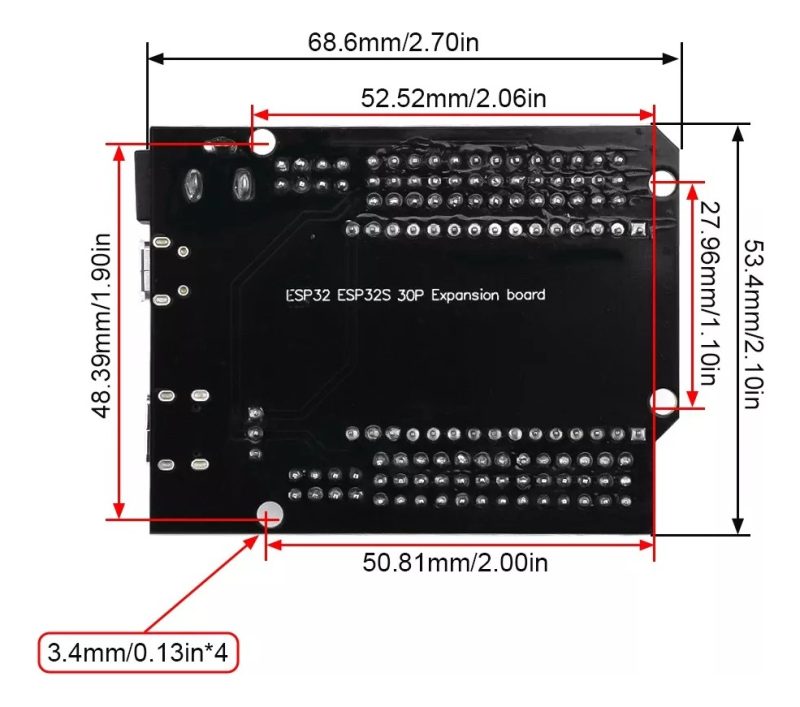 Nodemcu Esp32 Wifi Ch340g Usb-c + Shield Placa Expansion 30p - Image 5