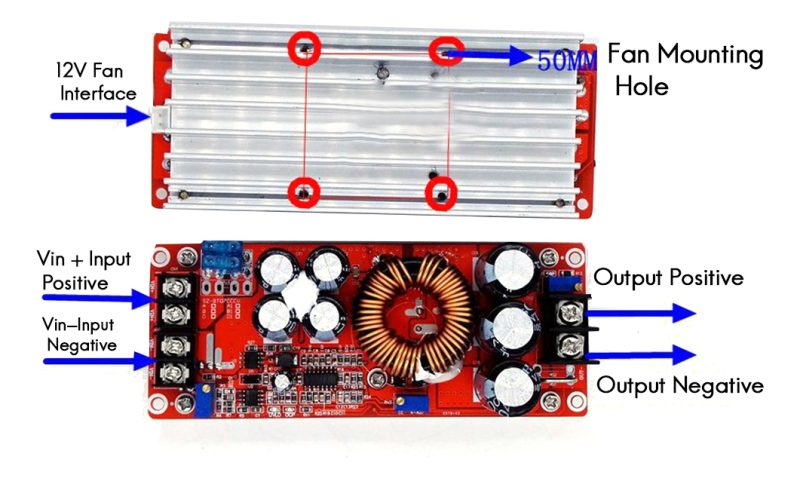 Convertidor Dc Dc Boost Elevador Ajustable 20a 1200w 12- 83v - Image 6