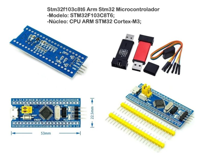 Bluepill Stm32f103c8t6 Soldada Chip 100% Original+ Stlink V2 - Image 2