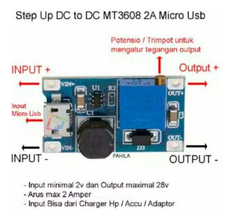 2 X MÃ³dulo Elevador De Voltaje Mt3608 Dc Step Up + Usb C - Image 6