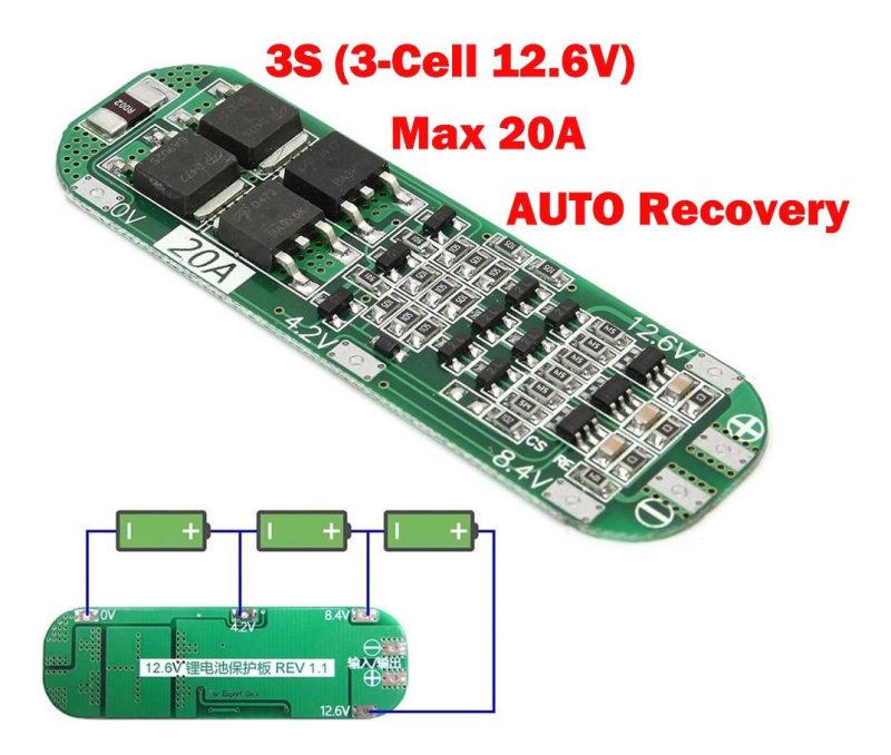 2 Pack Modulo Placa Carga Bms 3s 18650 12,6v Proteccion 20a - Image 7