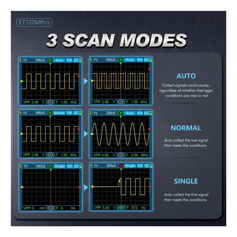 Osciloscopio De 120mhz Et120mpro 500ms Y Generador SeÃ±ales - Image 11