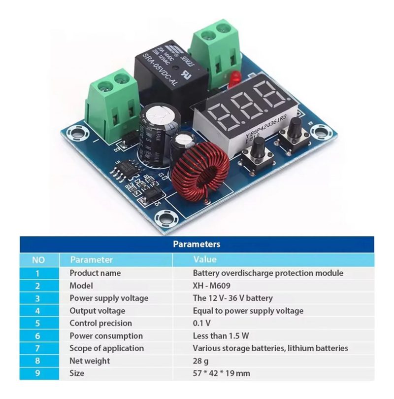 Modulo De ProtecciÃ³n De Voltaje Xh-m609 24v Dc 12v Circuito - Image 8