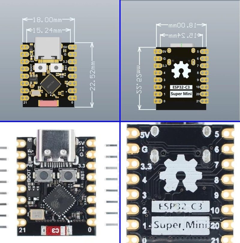 Placa Desarrollo Esp32 C3 Super Mini Wifi Bluetooth Arduino - Image 9