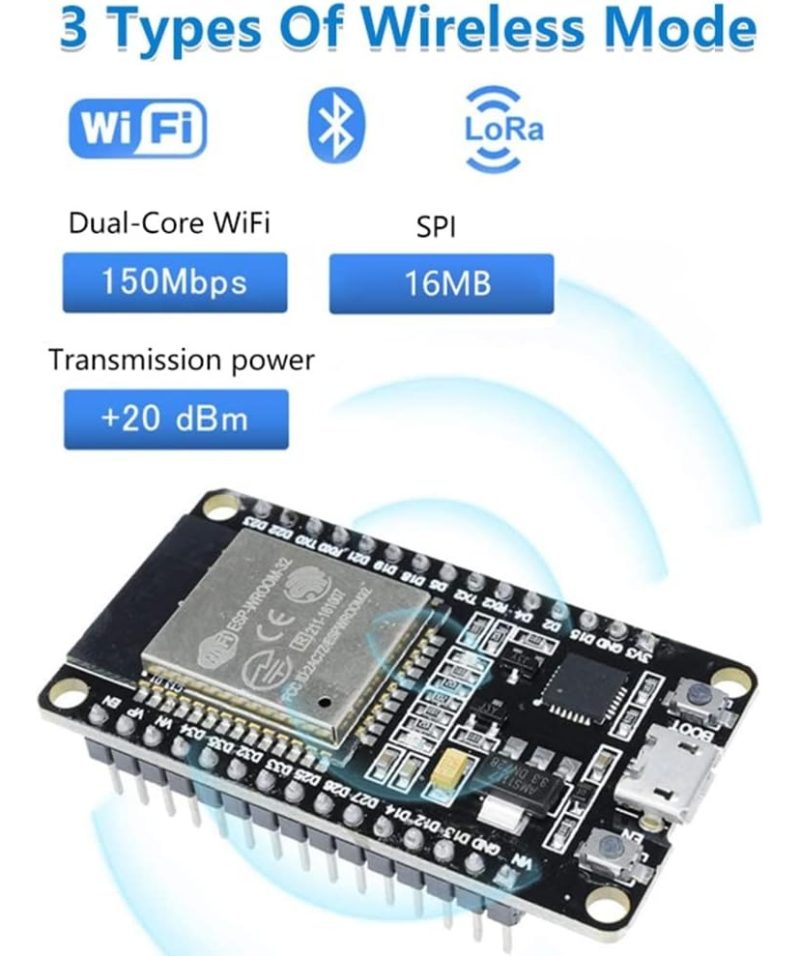 Nodemcu Esp32 Wifi Ch340g Usb-c + Shield Placa Expansion 30p - Image 8