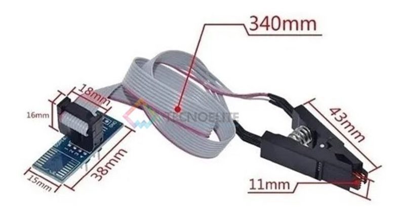 Kit Programador Bios Ch341+pinza+adap.1,8v+sock. 150,200,300 - Image 3