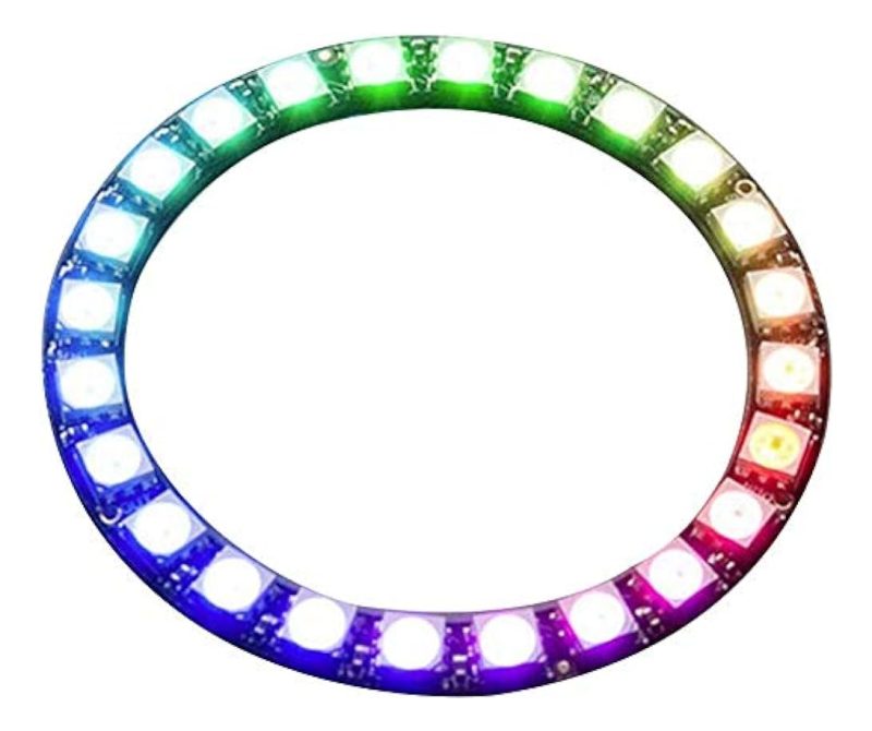 Anillo 24 Leds Rgb 5050 Ws2812 Neopixel Ring 66mm X 52.5mm