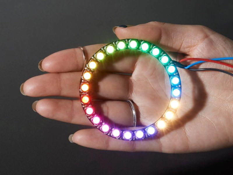 Anillo 24 Leds Rgb 5050 Ws2812 Neopixel Ring 66mm X 52.5mm - Image 2