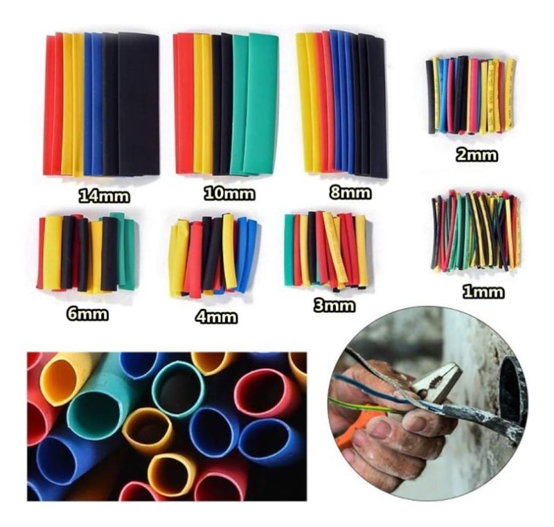 Kit Cable Tubo Termoencogible Varias Medidas 164 Piezas - Image 2