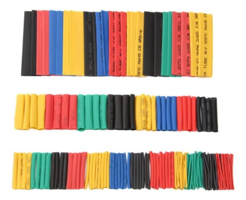 Kit Cable Tubo Termoencogible Varias Medidas 164 Piezas