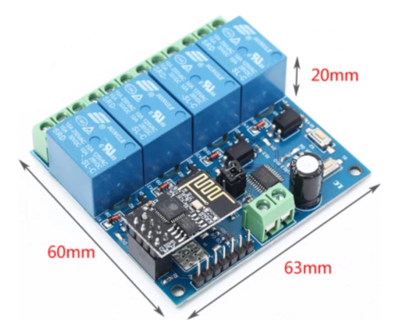 Modulo Relay Rele 4 Canales Esp8266 Proyectos Domotica App - Image 3