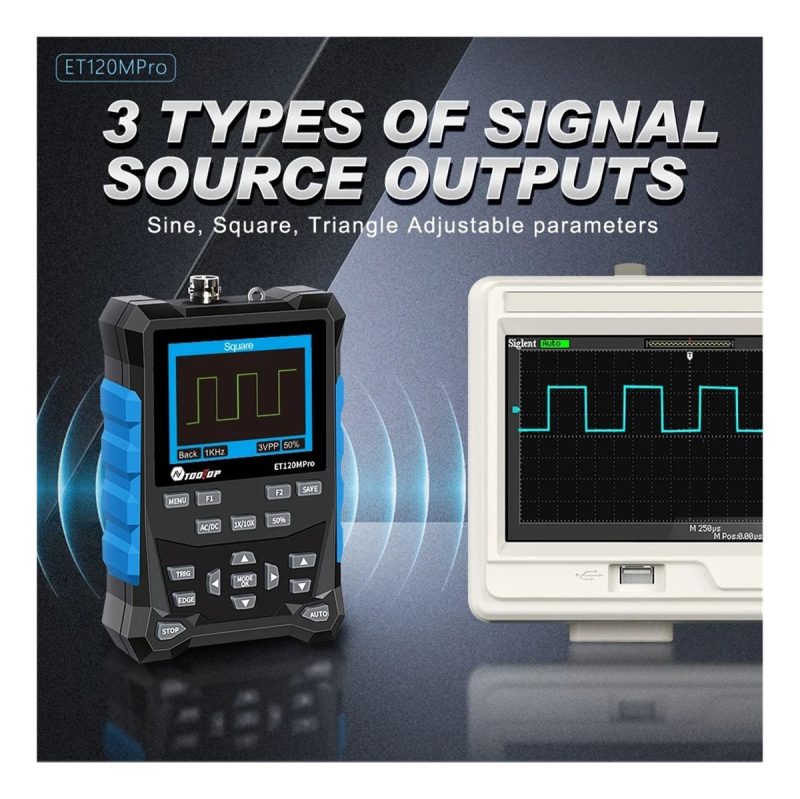 Osciloscopio De 120mhz Et120mpro 500ms Y Generador SeÃ±ales - Image 7