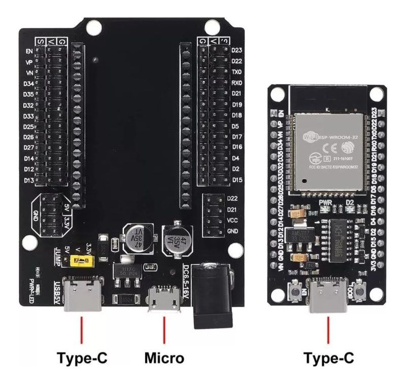 Nodemcu Esp32 Wifi Ch340g Usb-c + Shield Placa Expansion 30p - Image 3