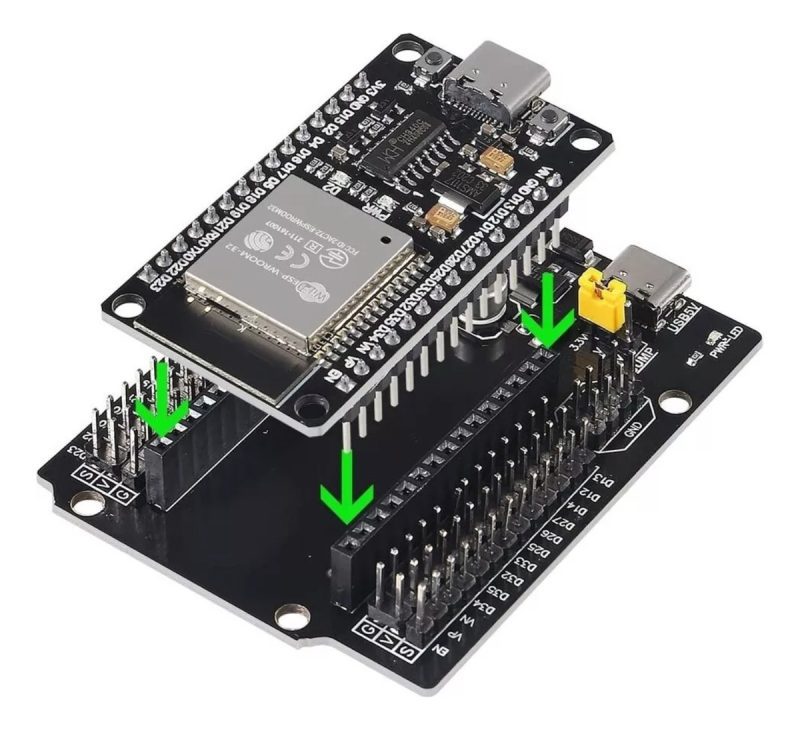 Nodemcu Esp32 Wifi Ch340g Usb-c + Shield Placa Expansion 30p - Image 2