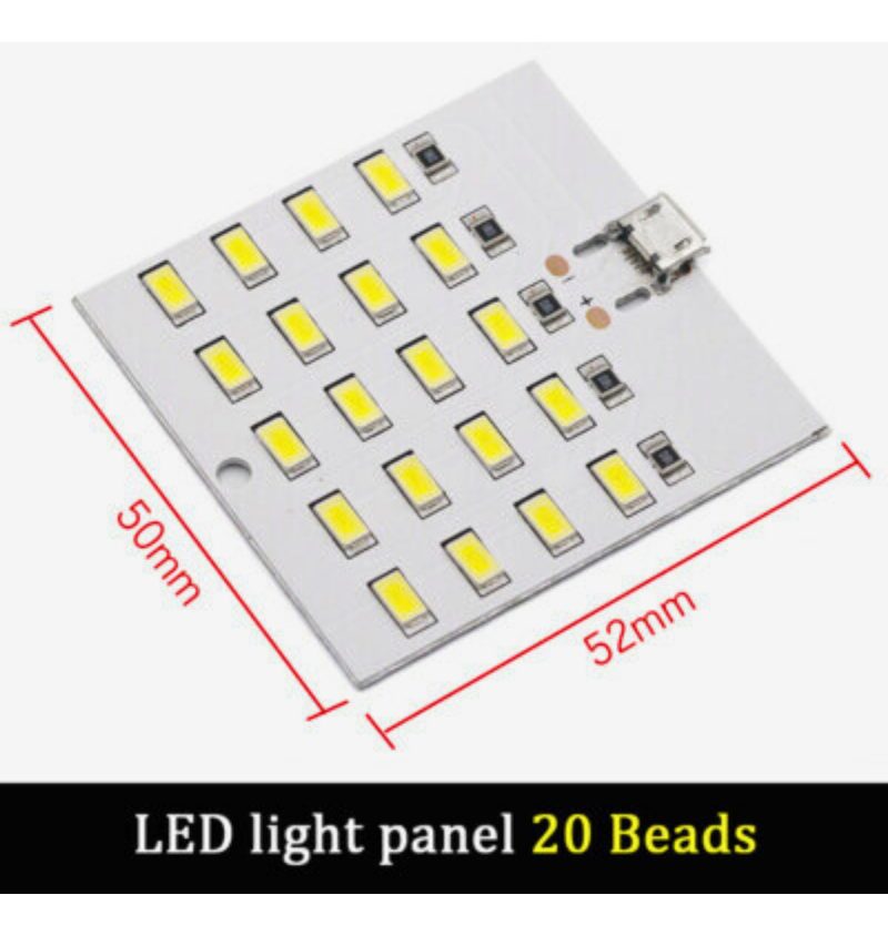 Matriz De Led Blanco Frio 5x4 5730 20 Leds 5v Usb C - Image 7
